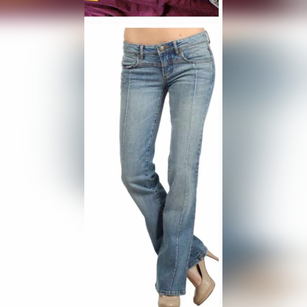 Clash Size 13 & 15  Boot Cut Jeans Light Blue with Distressed Look